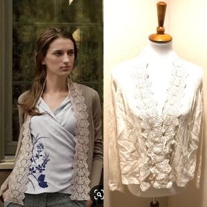 {Anthro} Guinevere Lace Cardigan